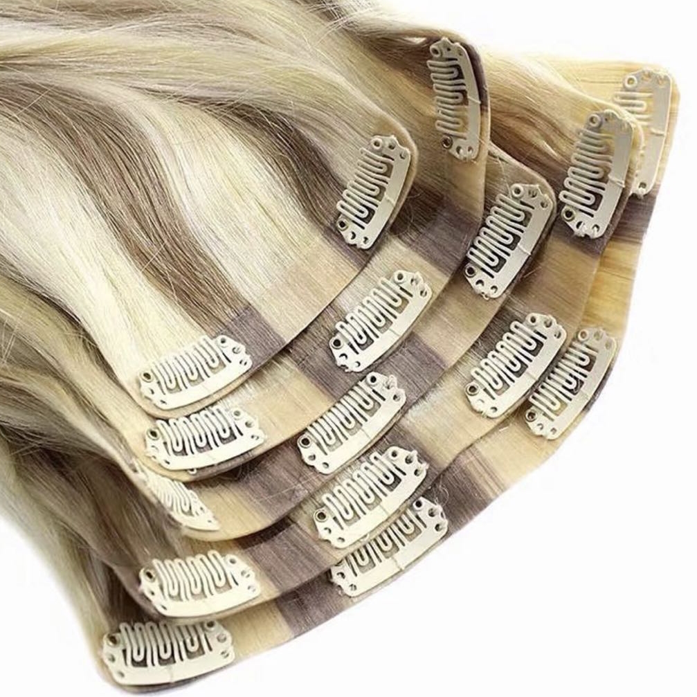 Natural Best Remy Human Hair Crown Clip In Hair Extensions For Black Hair